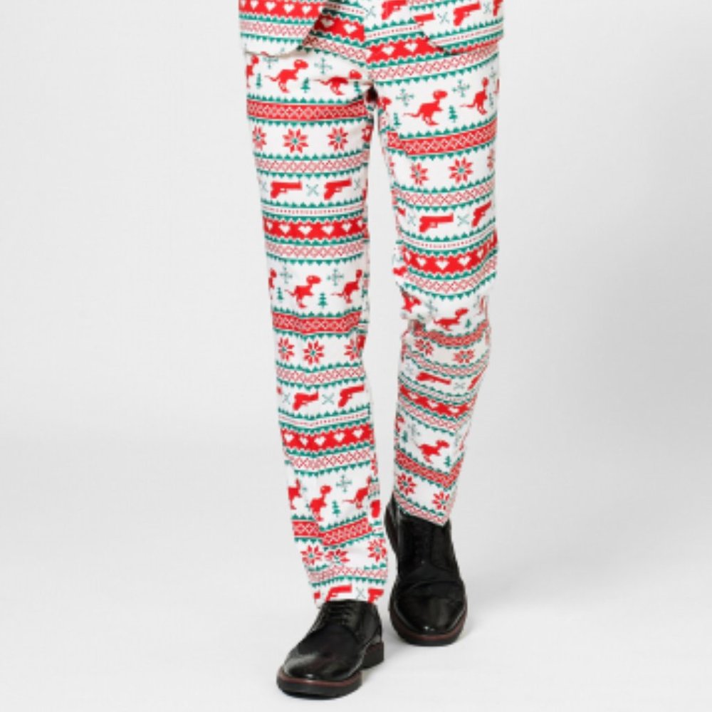 OppoSuits Gangstaclaus Christmas Dinosaur Pants Waist 36